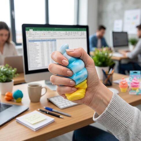 مجموعة ألعاب إسفنجية الآيس كريم مكونة من قطعتين، ألعاب تململ بطيئة الارتفاع وناعمة من المطاط اللدن حراريًا لتخفيف التوتر والضغط، ألعاب حسية لطيفة للبالغين، هدايا للحفلات وجوائز الفصل الدراسي in Kuwait