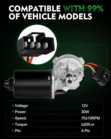 55076549AF محرك ممسحة زجاج أمامي مناسب لـ: -دودج لـ: -Ram 1500 1998-2002 3.7L 3.9L 4.7L 5.2L 5.9L، من أجل: -Ram 2500 3500 2000-2002 5.9L 8.0L مع 4 دبابيس، استبدال عمر الفاروق # 40-3024، 55076549AG in Kuwait