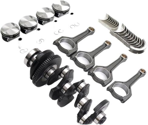 مجموعة مكابس وقضبان توصيل العمود المرفقي مع محامل لمحركات N40 N42 N46 2.0L - متوافقة مع 116i 120i 316i 316ci 316ti 318ci 318ti 320i in Kuwait