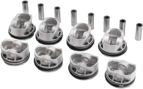 Pistons And Rings Set 8pcs 11257613626 11257574823 11257556955 11257617547 Compatible With 550i 750i X5 F01 F02 F03 E70 E71 N63 4.4L V8 in Kuwait