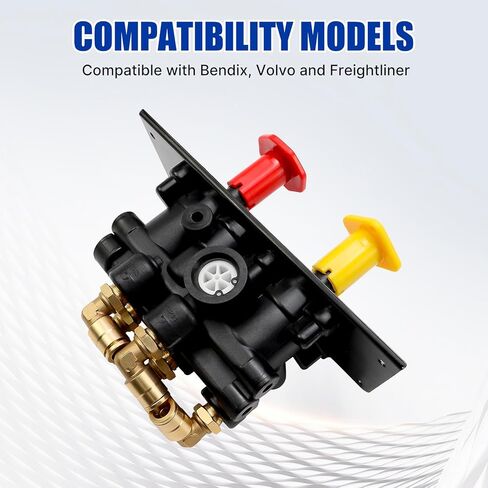 Hex Autoparts 801631 MV-3 Dash Air Brake Control Valve, Trailer Parking Brake Valves Compatible with Bendix 5013293, Freightliner BW5013293, Volvo BW801631 for Trucks and Trailers in Kuwait