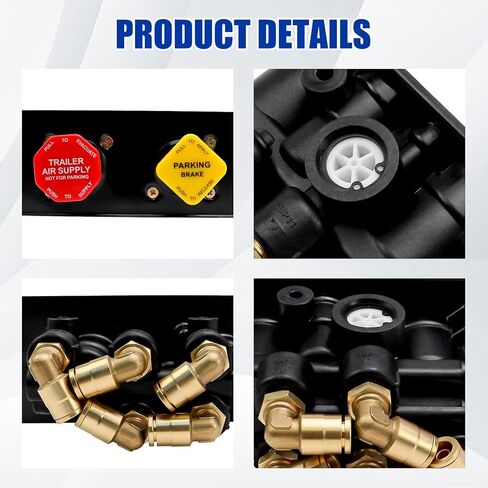 Hex Autoparts 801631 MV-3 Dash Air Brake Control Valve, Trailer Parking Brake Valves Compatible with Bendix 5013293, Freightliner BW5013293, Volvo BW801631 for Trucks and Trailers in Kuwait