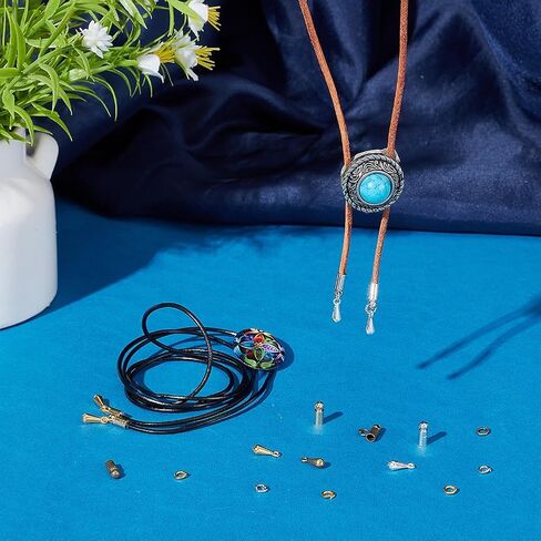 NBEADS 120 جهاز كمبيوتر شخصى بولو التعادل النتائج عدة، بولو التعادل نصائح استبدال عدة بولو التعادل مشبك الملحقات مع 30 جهاز كمبيوتر شخصى نهاية الحبل سبيكة، 30 جهاز كمبيوتر شخصى بولو النحاس دمعة سحر مع 60 جهاز كمبيوتر شخصى حلقة القفز لصنع ربطة عنق بولو in Kuwait