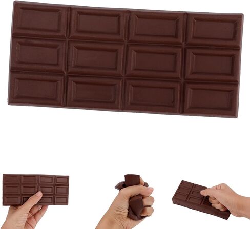 Chocolate Bar Squishy, Realistic Giant Big Jumbo Food Chocolate Squishy Soft Slow Rising Fidget Sensory Squeeze Pressure Ball for Adults Home Office Desk Gadgets & Party Favors in Kuwait