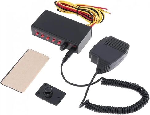 12V 100W Car Horn Siren Sound 5 Tone Electric Horn PA Speakers System Megaphone Loud Compatible with Car Train in Kuwait