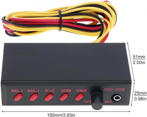 12V 100W Car Horn Siren Sound 5 Tone Electric Horn PA Speakers System Megaphone Loud Compatible with Car Train in Kuwait