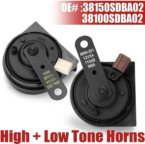 2 قطعة قرون لهجة 12 فولت 3A 108dB متوافق مع هوندا أكورد متوافق مع أكورا TSX RL 38150SDBA02 38100SDBA02 38150-SDB-A02 38100-SDB-A02 in Kuwait