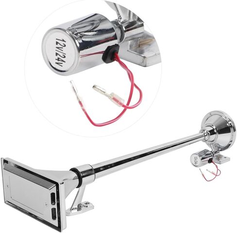 aqxreight 145dB Horn بوق إلكتروني واحد من سبائك الزنك سوبر هورن لشبه الالتقاط، RV، SUV 12V/24V متوافق in Kuwait
