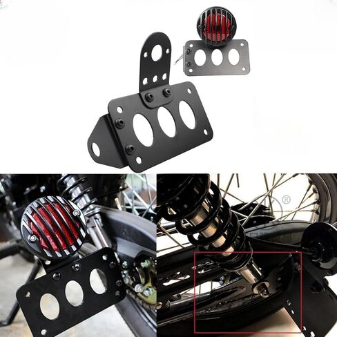 7" x 4" Motorcycle License Plate Bracket Side Mount License Plate Bracket Motorcycle License Plate Holder Fits for Honda Kawasaki Suzuki Yamaha Harley Davidson Touring Bobber Chopper in Kuwait