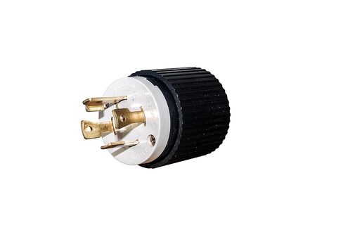 قابس مولد OZ-USA L14-30P - 30 أمبير 125/250 فولت قابس سلك طاقة بقفل ملتوي، 3 أقطاب 4 أسلاك - متوافق مع كابلات مولد الاعتماد in Kuwait