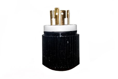قابس مولد OZ-USA L14-30P - 30 أمبير 125/250 فولت قابس سلك طاقة بقفل ملتوي، 3 أقطاب 4 أسلاك - متوافق مع كابلات مولد الاعتماد in Kuwait