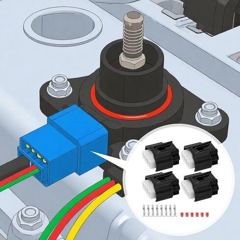 90980-11885，7283-7449 4 Sets Ignition Coil Plug Connector Black 4 Pin Ignition Coil Plug Connector Compatible with 4Runner Avalon Camry Celica Corolla Echo FJ Cruiser Highlander in Kuwait