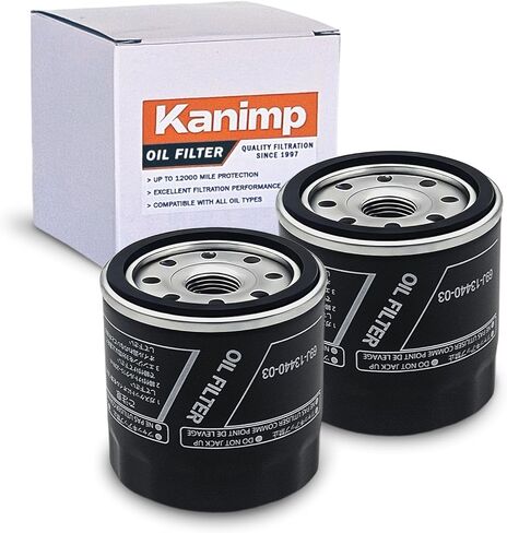 69J-13440-03-00 69J-13440-04-00 Oil Filter for Yamaha F150 F175 F200 F225 F250 Outboard Engine FX HO Cruiser SHO SVHO FSH190 195 212 222 242 252 255 275 AR SX 240 250 Series Sport Boat (2 PCS) in Kuwait