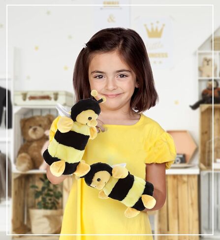 DolliBu Honeybee Hand Puppet Plush Toy - Super Soft Stuffed Animal Bee Plush for Puppet Show, Games, and Theater Play, Cool Educational Stuffed Toy for Kids and Toddlers - 10 Inches in Kuwait