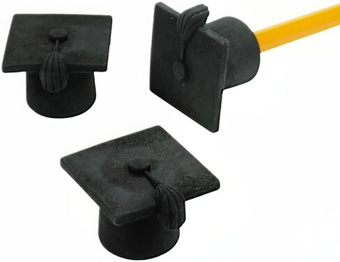 Fun Express - Grad Mortarboard Pencil Top Erasers for Graduation - Stationery - Pencil Accessories - Erasers - Graduation - 24 Pieces in Kuwait