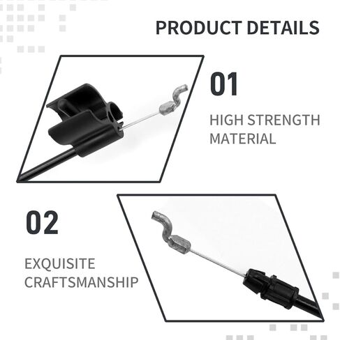 كابل تحكم 946-04674 746-04674 متوافق مع جزازات MTD Troy-Bilt TB210 TB270ES 12A-A26M011 12AEA29L011 - طول 51 بوصة، قناة 37.5 بوصة in Kuwait