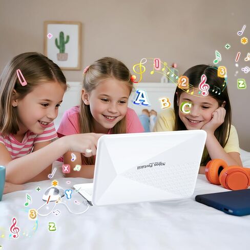 كمبيوتر محمول تعليمي ثنائي اللغة من HAIOUMM إسباني/إنجليزي، 120 وضعًا للتعلم وشاشة ملونة على شكل ديناصور للأطفال بعمر 5 سنوات فما فوق in Kuwait