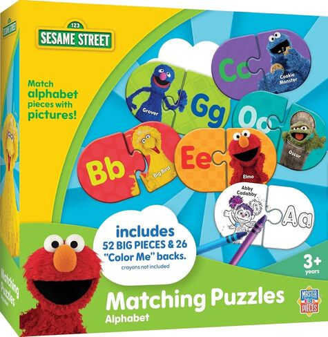 Sesame Street Alphabet Matching Puzzles - Educational Toy - Learn Letters & Case Recognition - Masterpieces in Kuwait