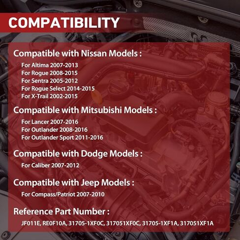 جسم صمام ناقل الحركة مع محرك متدرج لناقل الحركة JF011E RE0F10A CVT لسيارة Nissan Altima Rogue Sentra X-Trail Mitsubishi Lancer Outlander Dodge Caliber 2002-2016 ‎3l705-3TX0C in Kuwait