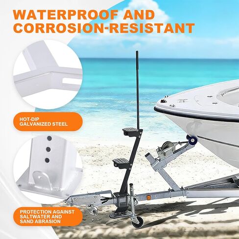 Adjustable Boat Trailer Winch Stand with Roller, Fit for 3" W X 4" H Boat Trailer Tongue Stands, Height Adjustable Winch Mounts, Include Mounting U-Bolts in Kuwait