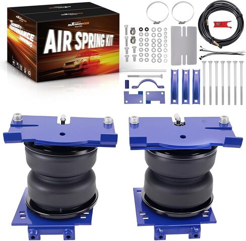 طقم أكياس تعليق هوائي خلفي 5000 رطل من maxpeedingrods لسيارة Ford F-150 2004-2014 4WD فقط مساعد الهواء الربيع Kitv مع مصد داخلي للارتداد in Kuwait