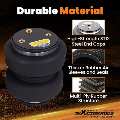 طقم أكياس تعليق هوائي خلفي 5000 رطل من maxpeedingrods لسيارة Ford F-150 2004-2014 4WD فقط مساعد الهواء الربيع Kitv مع مصد داخلي للارتداد in Kuwait
