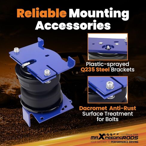 طقم أكياس تعليق هوائي خلفي 5000 رطل من maxpeedingrods لسيارة Ford F-150 2004-2014 4WD فقط مساعد الهواء الربيع Kitv مع مصد داخلي للارتداد in Kuwait