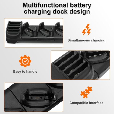 5-Slot Built in Battery Charging Cradle/Station for Zebra TC51 TC56 TC52 TC57 Handheld Barcode Scanners,Compatible with Symbol TC51 (with 4-Slot Spare Battery Charger Only),P/N:CRD-TC51-5SC4B-01 in Kuwait