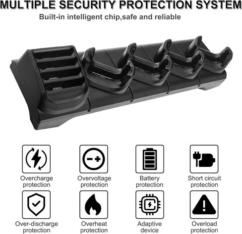 5-Slot Built in Battery Charging Cradle/Station for Zebra TC51 TC56 TC52 TC57 Handheld Barcode Scanners,Compatible with Symbol TC51 (with 4-Slot Spare Battery Charger Only),P/N:CRD-TC51-5SC4B-01 in Kuwait