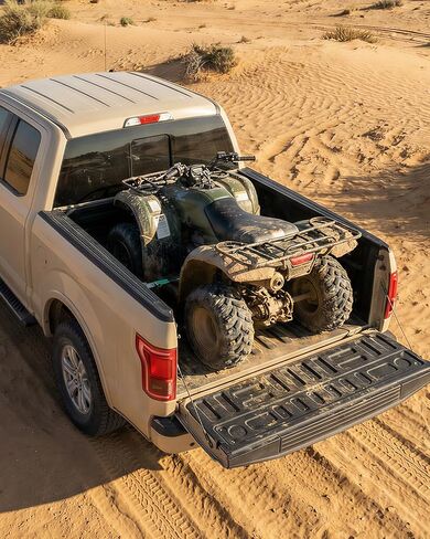 سجادات أرضية F150 مع سجادة سرير الشاحنة 6.5 قدم: 2015-2025 2026 SuperCab/كابينة ممتدة (ليست SuperCrew)، بطانة سرير الشاحنة لـ Ford F150 6.5 قدم، ملحقات السيارة TPE لجميع الأحوال الجوية، سجادات أرضية السيارات in Kuwait