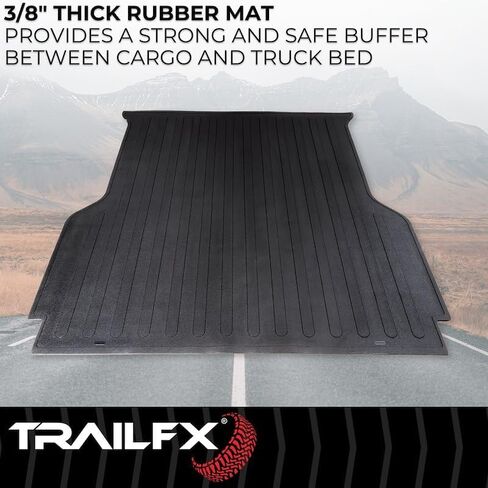 TrailFX Bed Liner FitsFord Maverick 2022-2026 Black Textured Pebble Rubber Surface No Raised Edges Heavy-Duty Durable Rubber Material Drop in Mat in Kuwait