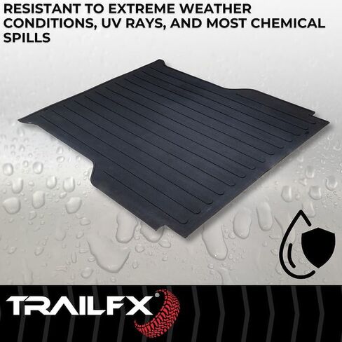 TrailFX Bed Liner FitsFord Maverick 2022-2026 Black Textured Pebble Rubber Surface No Raised Edges Heavy-Duty Durable Rubber Material Drop in Mat in Kuwait