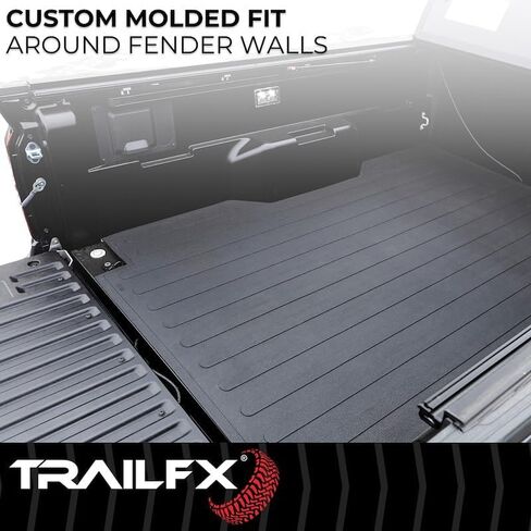 TrailFX Bed Liner FitsFord Maverick 2022-2026 Black Textured Pebble Rubber Surface No Raised Edges Heavy-Duty Durable Rubber Material Drop in Mat in Kuwait