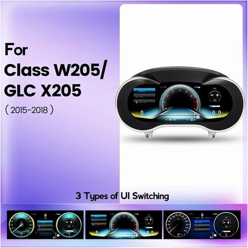 Linux Compatible For Benz C Class W205 GLC X205 2015-2018 NTG5.0 Car LCD Digital Dashboard Panel Instrument Cluster Cockpit Speedometer in Kuwait