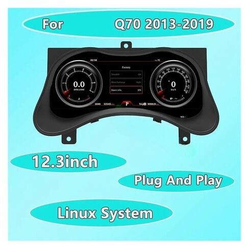 لوحة القيادة الرقمية LCD لوحة العدادات عداد السرعة الديك متوافق مع إنفينيتي Q70 2013-2019 سيارة LCD الرقمية العنقودية in Kuwait