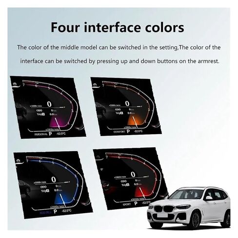 2023 Car Digital Cluster Instrument Compatible for BMW X1 X2 1Series 2Series 2013-2022 Speedometer Dashboard LCD Screen in Kuwait