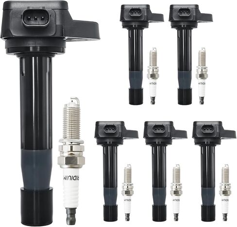 BDELI UF603 Ignition Coil & 97390 Double Iridium Spark Plug For HONDA 2008-2017 Accord Crosstour Odyssey, Acura 2009-2014 RI TI TSX TSX Replaces# 5C1681 52-2036 IC693 C1624 in Kuwait