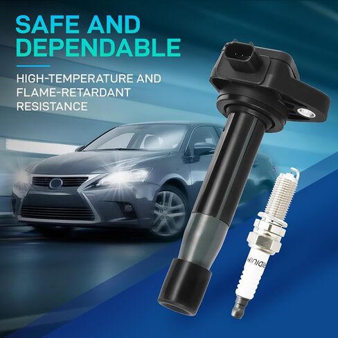 BDELI UF603 Ignition Coil & 97390 Double Iridium Spark Plug For HONDA 2008-2017 Accord Crosstour Odyssey, Acura 2009-2014 RI TI TSX TSX Replaces# 5C1681 52-2036 IC693 C1624 in Kuwait