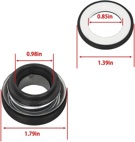 781238 Mechanical Seals Replacement Kit Compatible with Honda 2"/3"Gusoline Engine Powered Water Pump WB30XT3 WT30XK4A WB20XT3 WH20XTAF (Pack of 2) in Kuwait
