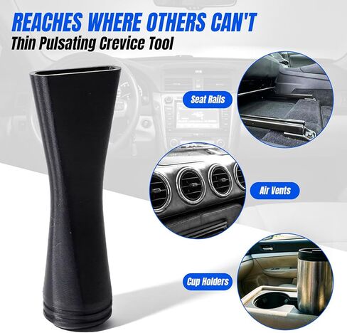 Air Vacuum Attachment with Crevice Tool for Tornador Mini Z-007-2-in-1 Blow & Vacuum for Interior Detailing - Fits 1 1/4" Vacuum Hose in Kuwait