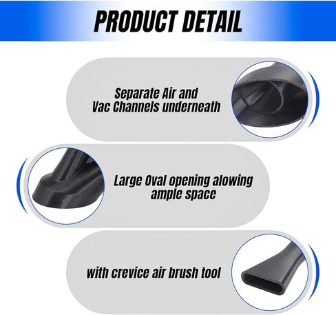 Air Vacuum Attachment with Crevice Tool for Tornador Mini Z-007-2-in-1 Blow & Vacuum for Interior Detailing - Fits 1 1/4" Vacuum Hose in Kuwait