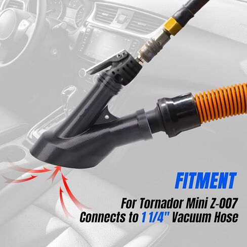 Air Vacuum Attachment with Crevice Tool for Tornador Mini Z-007-2-in-1 Blow & Vacuum for Interior Detailing - Fits 1 1/4" Vacuum Hose in Kuwait