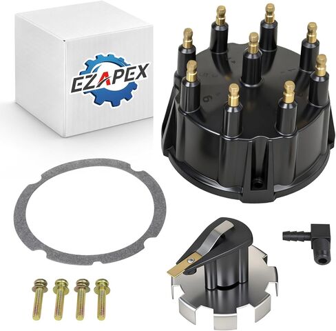 805759Q3 Upgraded Distributor Cap and Rotor Compatible with Mercruiser GM V8 Engines (Thunderbolt IV/V HEI Ignition) - Replaces 187523, 805759Q3, 805759T3 in Kuwait