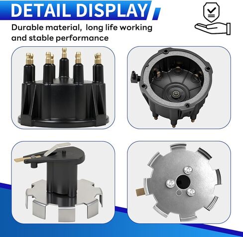 805759Q3 Upgraded Distributor Cap and Rotor Compatible with Mercruiser GM V8 Engines (Thunderbolt IV/V HEI Ignition) - Replaces 187523, 805759Q3, 805759T3 in Kuwait
