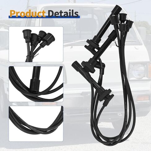 مجموعة الإشعال BKR6E-11 غطاء الموزع الدوار شمعات الإشعال مجموعة الكابلات مناسبة لشاحنة Honda Acty HA1 HA2 HA3 HA4 RC-HE60 30102-PZ3-J02 30103-P1A-004 in Kuwait