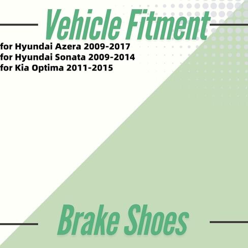 Rear Parking Brake Shoes Emergency Shoes Set for Kia Optima 2.0L 2011 2012 2013 2014 2015 for Kia Optima 2.4L 2011 2012 2013 2014 2015 for Hyundai Sonata 2.0L 2011 2012 2013 2014 Brake Shoe in Kuwait