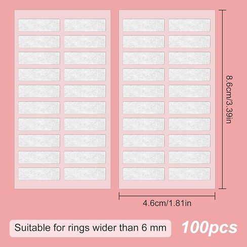 100PCS Ring Sizers for Loose Rings & Ring Size Adjuster, Invisible Ring Spacer for Loose Rings, Silicone Ring Sizers/Ring Guard Tightener for Women & Men Rings, Ring Resizer Silicone Ring Adjuster in Kuwait