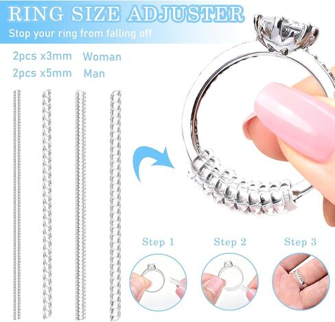 Ring Sizer Measuring Tool, 17 Pack Ring Sizers for Loose Rings, Ring Gauges with Finger Sizer Mandrel Ring Sizing Kit Spacers & Adjuster for Women Mens Rings Jewelry Measuring Repairing in Kuwait