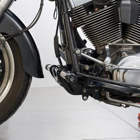 Mofun Front Highway Engine Guard متوافق مع Harley Softail Rocker Breakout FX Model، شريط مسطح مناسب للتراث سليم فات بوي FL موديل 2000-2017، غير مناسب لعناصر التحكم الأمامية، أسود لامع in Kuwait