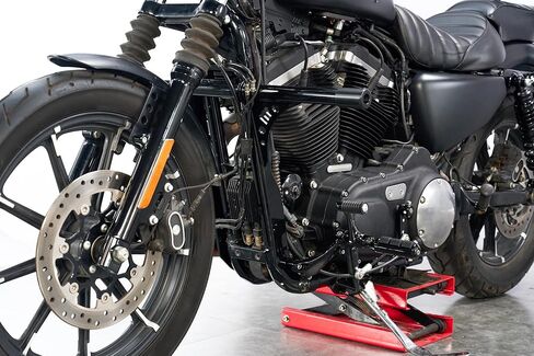 Mofun Crash Bar Front Engine Guard Flat-Out Bar Compatible with Harley Sportster 1200 883 with Forward or Mid Control 2004-2022, Gloss Black in Kuwait
